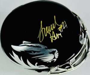 SAM HORN SIGNED MISSOURI TIGERS CHROME MINI FOOTBALL HELMET MIZZOU AUTOGRAPH J4