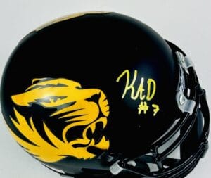 KRIS ABRAMS-DRAINE SIGNED MISSOURI TIGERS MATTE MINI HELMET MIZZOU AUTOGRAPH K2
