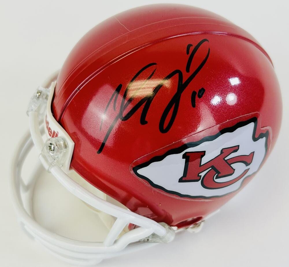 TYSON JACKSON SIGNED KANSAS CITY CHIEFS MINI HELMET LSU TIGERS AUTOGRAPH COA J1