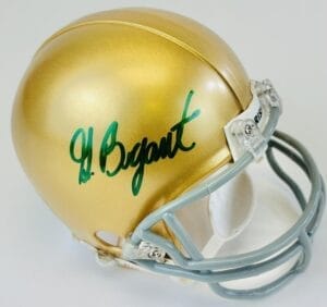 GREG BRYANT SIGNED NOTRE DAME FIGHTING IRISH MINI FOOTBALL HELMET AUTOGRAPH J6