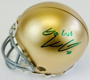 CHRISTIAN LOMBARD SIGNED NOTRE DAME FIGHTING IRISH MINI HELMET AUTOGRAPH J2