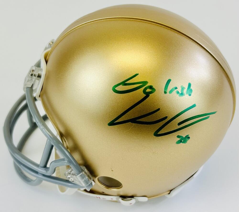 CHRISTIAN LOMBARD SIGNED NOTRE DAME FIGHTING IRISH MINI HELMET AUTOGRAPH J2