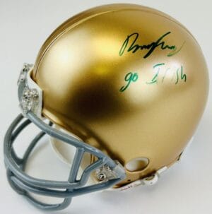 RONALD DARBY SIGNED NOTRE DAME FIGHTING IRISH MINI HELMET BILLS EAGLES RAVENS K1
