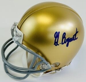 GREG BRYANT SIGNED NOTRE DAME FIGHTING IRISH MINI FOOTBALL HELMET AUTOGRAPH K2