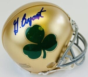 GREG BRYANT SIGNED NOTRE DAME FIGHTING IRISH SHAMROCK MINI HELMET AUTOGRAPH K1