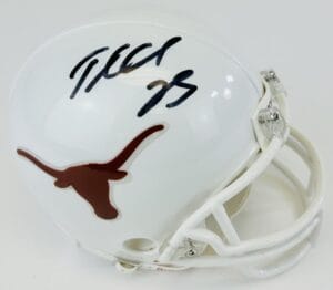 JAMAAL CHARLES SIGNED TEXAS LONGHORNS MINI FOOTBALL HELMET AUTOGRAPH HOOK EM J11