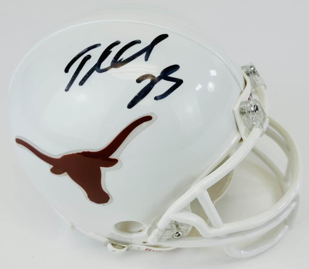 JAMAAL CHARLES SIGNED TEXAS LONGHORNS MINI FOOTBALL HELMET AUTOGRAPH HOOK EM J11