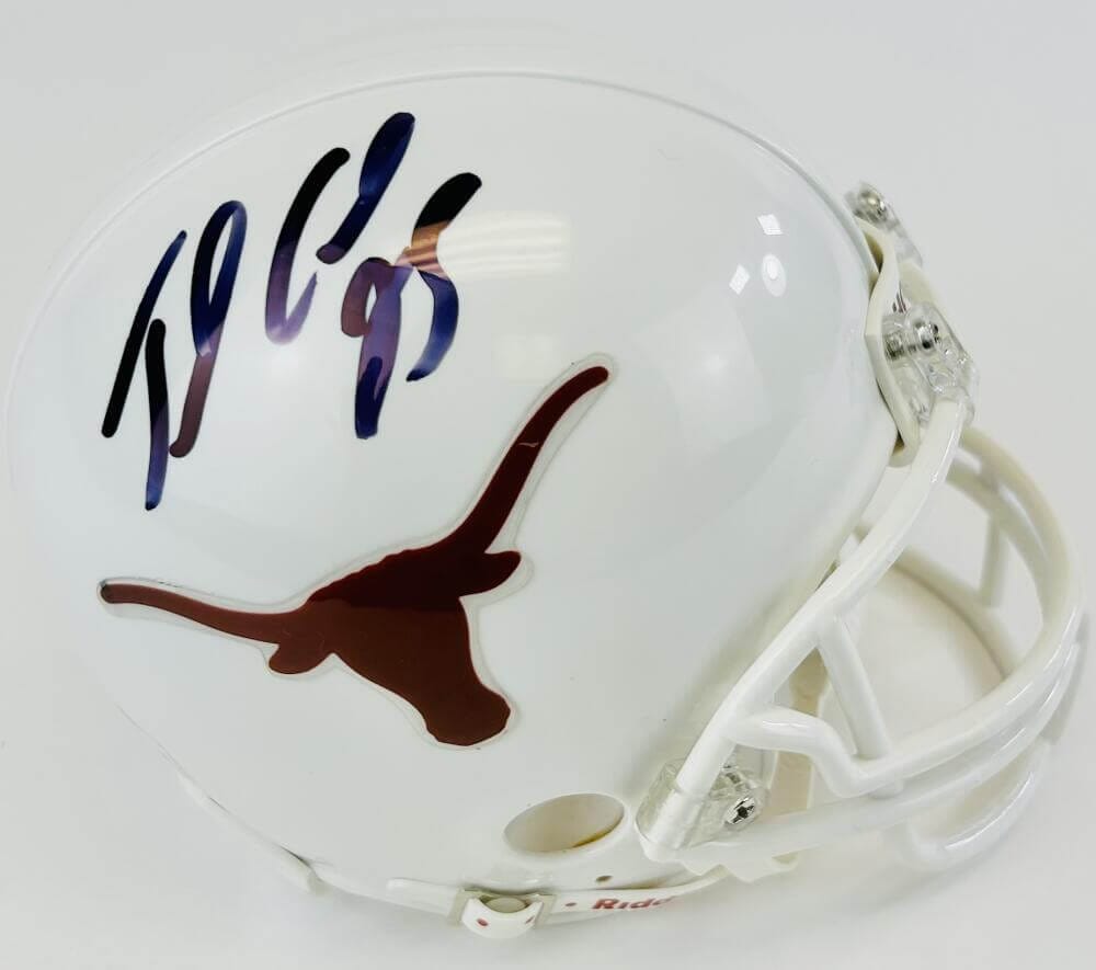 JAMAAL CHARLES SIGNED TEXAS LONGHORNS MINI FOOTBALL HELMET AUTOGRAPH CHIEFS J6