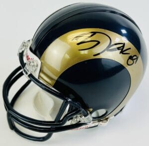JARED COOK SIGNED ST. LOUIS RAMS MINI FOOTBALL HELMET GAMECOCKS AUTOGRAPH COA K2