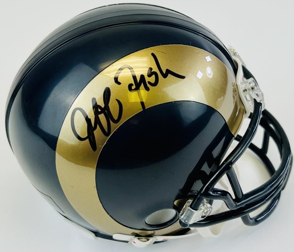 JEFF FISHER SIGNED ST. LOUIS RAMS MINI HELMET LOS ANGELES TITANS AUTOGRAPH J3