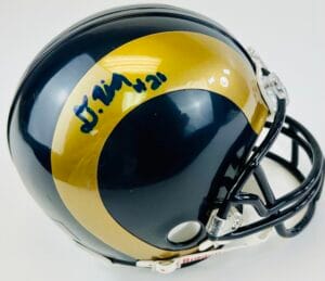 DARYL RICHARDSON SIGNED ST. LOUIS RAMS MINI HELMET LOS ANGELES AUTOGRAPH COA J1