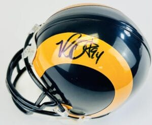 ROBERT QUINN SIGNED ST. LOUIS RAMS THROWBACK MINI HELMET LOS ANGELES TARHEELS J8