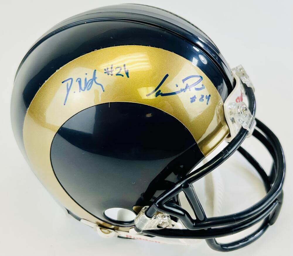 DARYL RICHARDSON ISAIAH PEAD SIGNED ST. LOUIS RAMS MINI HELMET AUTOGRAPH COA K2