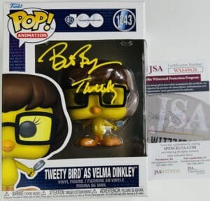 BOB BERGEN SIGNED TWEETY BIRD AS VELMA DINKLEY FUNKO 1243 LOONEY TUNES AUTOGRAPH