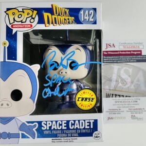 BOB BERGEN SIGNED SPACE CADET CHASE FUNKO 142 DUCK DODGERS AUTOGRAPH JSA 616