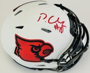 PIERCE CLARKSON SIGNED LOUISVILLE CARDINALS LUNAR MINI HELMET AUTOGRAPH J1