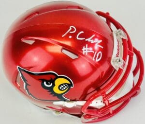PIERCE CLARKSON SIGNED LOUISVILLE CARDINALS FLASH MINI HELMET AUTOGRAPH K1