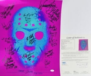 STEVE DASH WHITE KANE HODDER SIGNED 16x20 PHOTO JASON VOORHEES FRIDAY THE 13TH 3