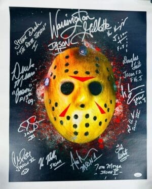 STEVE DASH WHITE KANE HODDER SIGNED 16x20 CANVAS JASON VOORHEES FRIDAY THE 13TH