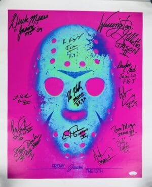 STEVE DASH WHITE KANE HODDER SIGNED 16x20 CANVAS1 JASON VOORHEES FRIDAY THE 13TH