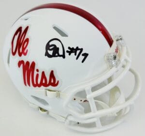 DAYTON WADE SIGNED OLE MISS REBELS MINI FOOTBALL HELMET MISSISSIPPI AUTOGRAPH K2