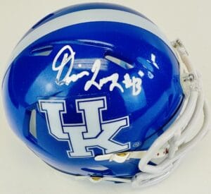DEVIN LEARY SIGNED KENTUCKY WILDCATS MINI FOOTBALL HELMET AUTOGRAPH COA J1