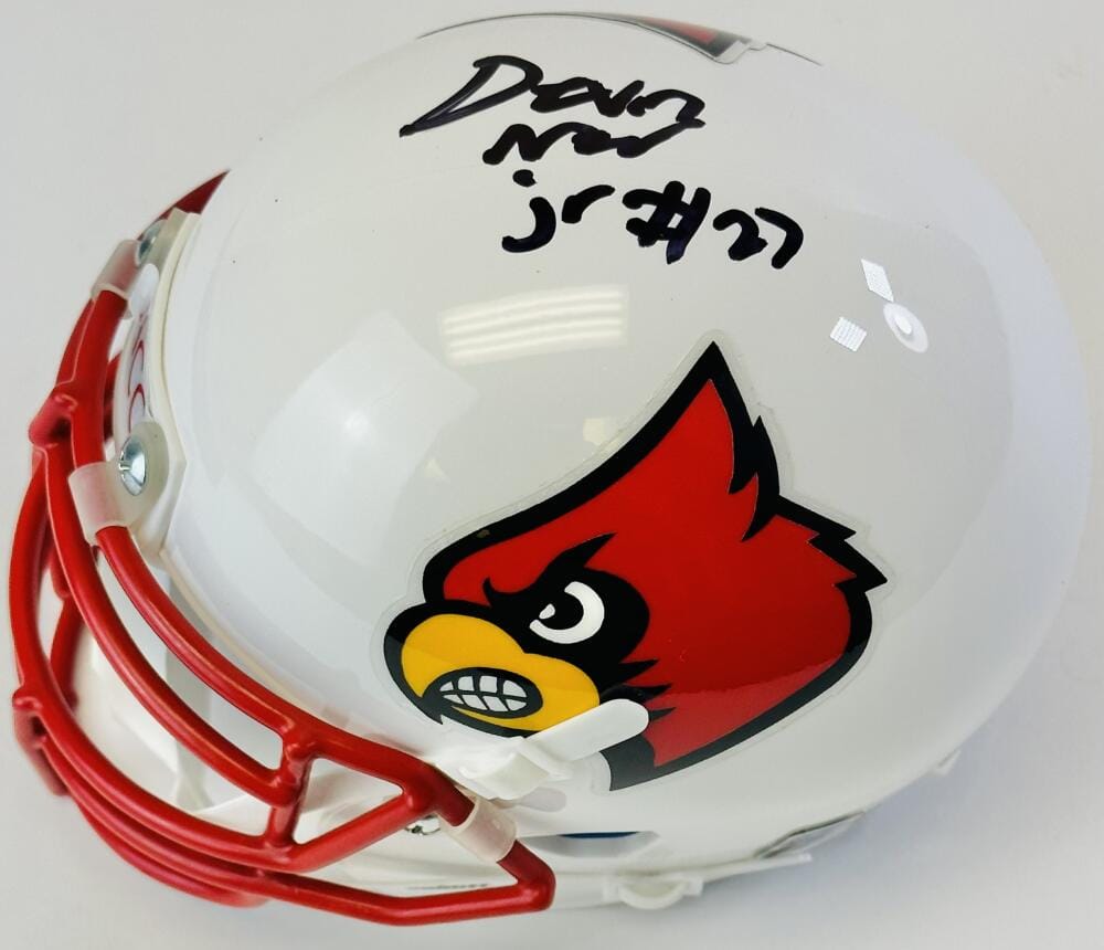 DEVIN NEAL JR. SIGNED LOUISVILLE CARDINALS MINI FOOTBALL HELMET AUTOGRAPH COA J1