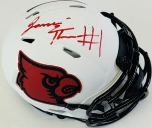 JAMARI THRASH SIGNED UNIVERSITY OF LOUISVILLE CARDINALS MINI HELMET AUTOGRAPH K2