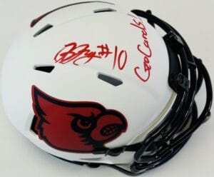 BENJAMIN PERRY SIGNED LOUISVILLE CARDINALS LUNAR MINI HELMET AUTOGRAPH COA K1