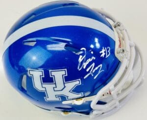DEVIN LEARY SIGNED KENTUCKY WILDCATS MINI FOOTBALL HELMET AUTOGRAPH COA K1