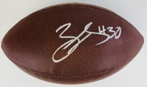 ZAC STACY SIGNED NFL FOOTBALL ST LOUIS RAMS LOS ANGELES COMMODORES AUTOGRAPH J9