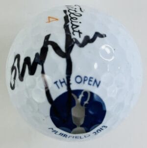 GRAEME MCDOWELL SIGNED 2013 BRITISH OPEN MUIRFIELD GOLF BALL AUTOGRAPH COA J3