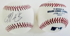 MICHAEL BOURN SIGNED OMLB BASEBALL HOUSTON ASTROS ATLANTA BRAVES AUTOGRAPH K1