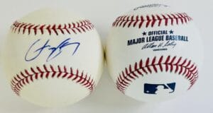 CHRIS CARTER SIGNED OMLB BASEBALL MILWAUKEE BREWERS HOUSTON ASTROS AUTOGRAPH K1