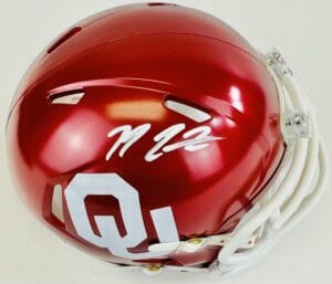 JAQUAIZE PETTAWAY SIGNED OKLAHOMA SOONERS MINI FOOTBALL HELMET OU AUTOGRAPH J1