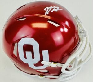 JAQUAIZE PETTAWAY SIGNED OKLAHOMA SOONERS MINI FOOTBALL HELMET OU AUTOGRAPH J2