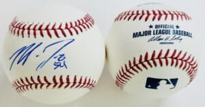 MATT DOMINGUEZ SIGNED OMLB BASEBALL MIAMI MARLINS HOUSTON ASTROS AUTOGRAPH J1