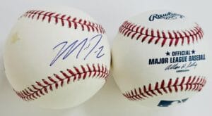 MATT DOMINGUEZ SIGNED OMLB BASEBALL MIAMI MARLINS HOUSTON ASTROS AUTOGRAPH J3