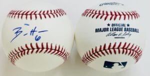 BILLY HAMILTON SIGNED OMLB BASEBALL CINCINNATI REDS BLUE JAYS AUTOGRAPH COA J3