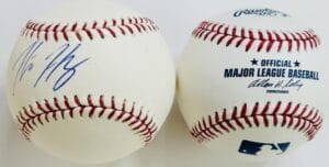 HUNTER HARVEY SIGNED OMLB BASEBALL WASHINGTON NATIONALS ORIOLES AUTOGRAPH COA J1
