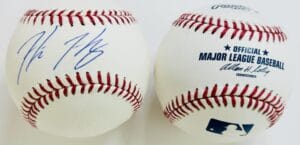 HUNTER HARVEY SIGNED OMLB BASEBALL WASHINGTON NATIONALS ORIOLES AUTOGRAPH COA K1