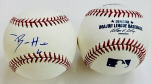 BILLY HAMILTON SIGNED OMLB BASEBALL CINCINNATI REDS BLUE JAYS AUTOGRAPH COA J2