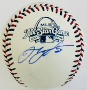 JOSH JOHNSON SIGNED 2009 ALL STAR BASEBALL MARLINS BLUE JAYS AUTOGRAPH J1