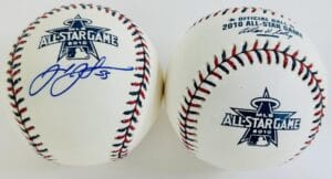 JOSH JOHNSON SIGNED 2010 ALL STAR BASEBALL MIAMI MARLINS BLUE JAYS AUTOGRAPH J3
