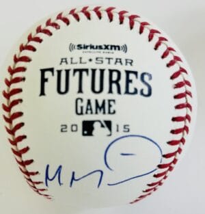 MANUEL MARGOT SIGNED 2015 FUTURES GAME LOGO BASEBALL PADRES RAYS AUTOGRAPH J3