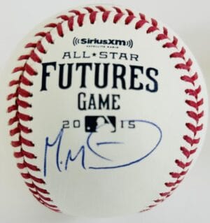 MANUEL MARGOT SIGNED 2015 FUTURES GAME LOGO BASEBALL PADRES RAYS AUTOGRAPH J4