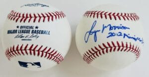 LOGAN MORRISON SIGNED OMLB BASEBALL FLORIDA MIAMI MARLINS 2012 INSC AUTOGRAPH J1