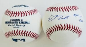 SEAN NEWCOMB SIGNED OMLB BASEBALL ATLANTA BRAVES OAKLAND ATHLETICS AUTOGRAPH J2