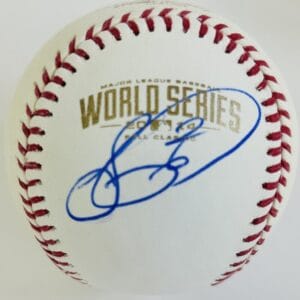 JUAN PEREZ SIGNED 2014 WORLD SERIES BASEBALL KANSAS CITY ROYALS AUTOGRAPH COA J2