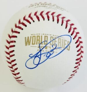 JUAN PEREZ SIGNED 2014 WORLD SERIES BASEBALL KANSAS CITY ROYALS AUTOGRAPH COA K1